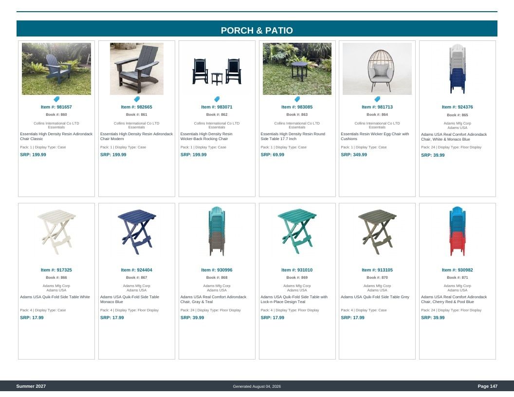 Imperial Distributors Spring Summer Show Catalog Weekly Ad August 1, 2026 - December 31, 2027