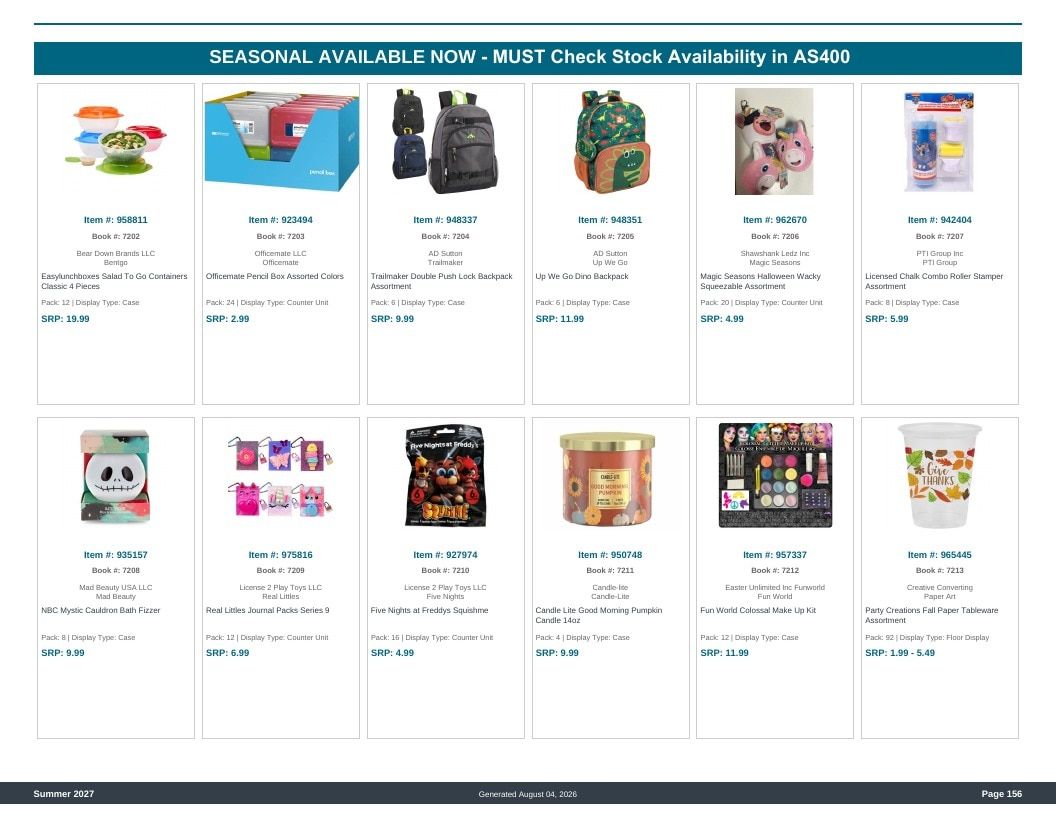 Imperial Distributors Spring Summer Show Catalog Weekly Ad August 1, 2026 - December 31, 2027