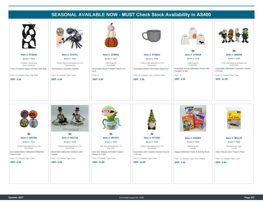 Imperial Distributors Spring Summer Show Catalog Weekly Ad August 1, 2026 - December 31, 2027