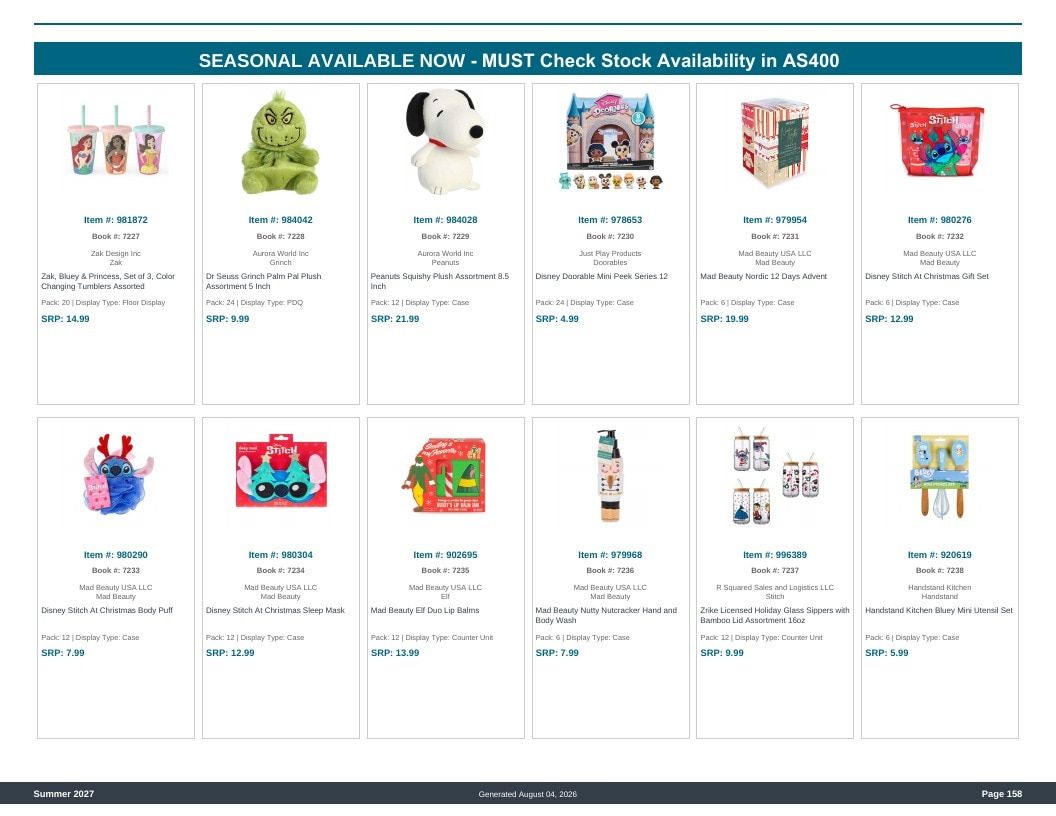 Imperial Distributors Spring Summer Show Catalog Weekly Ad August 1, 2026 - December 31, 2027