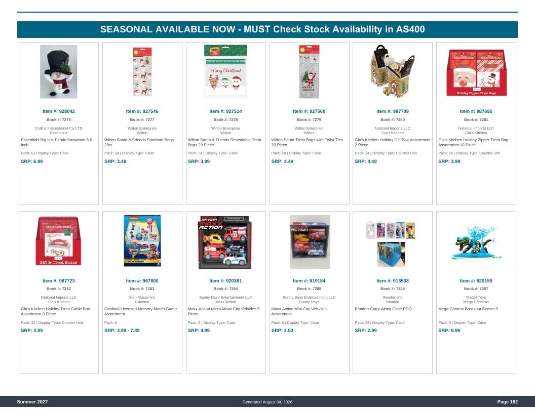 Imperial Distributors Spring Summer Show Catalog Weekly Ad August 1, 2026 - December 31, 2027
