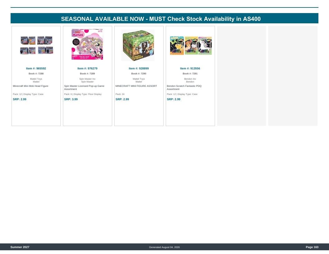 Imperial Distributors Spring Summer Show Catalog Weekly Ad August 1, 2026 - December 31, 2027