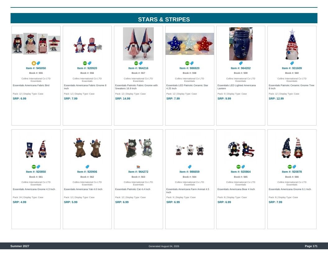Imperial Distributors Spring Summer Show Catalog Weekly Ad August 1, 2026 - December 31, 2027
