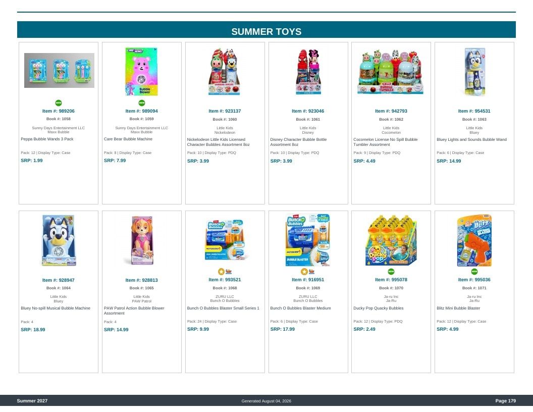 Imperial Distributors Spring Summer Show Catalog Weekly Ad August 1, 2026 - December 31, 2027