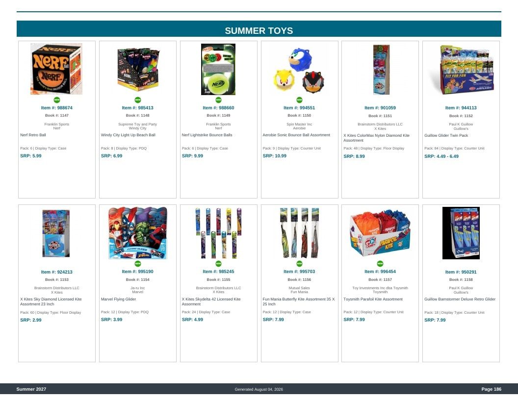 Imperial Distributors Spring Summer Show Catalog Weekly Ad August 1, 2026 - December 31, 2027