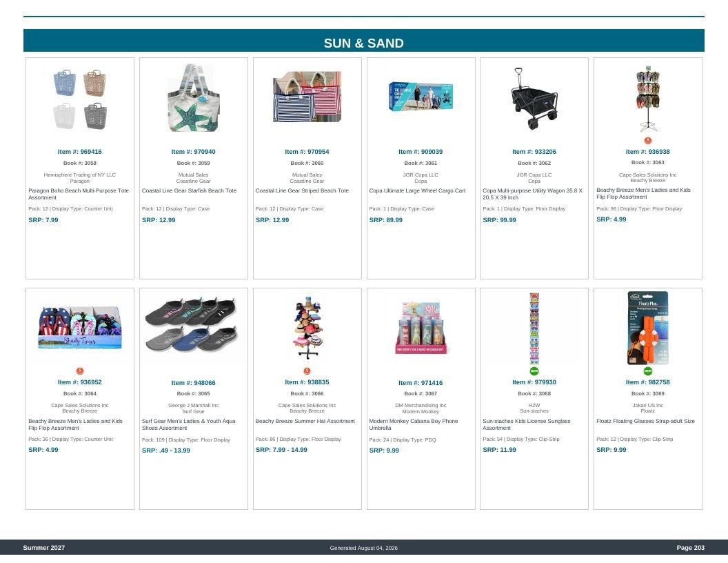Imperial Distributors Spring Summer Show Catalog Weekly Ad August 1, 2026 - December 31, 2027