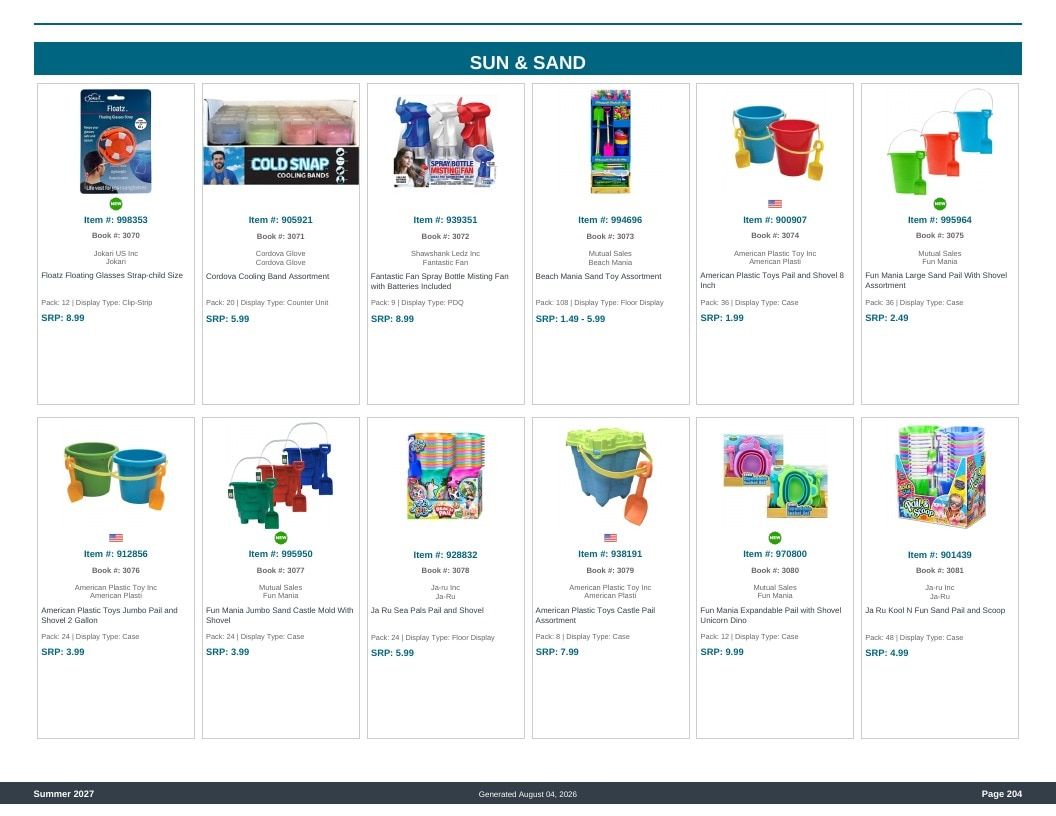 Imperial Distributors Spring Summer Show Catalog Weekly Ad August 1, 2026 - December 31, 2027