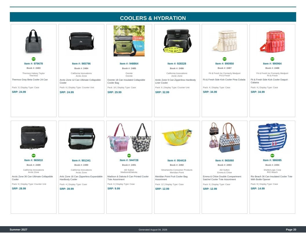 Imperial Distributors Spring Summer Show Catalog Weekly Ad August 1, 2026 - December 31, 2027