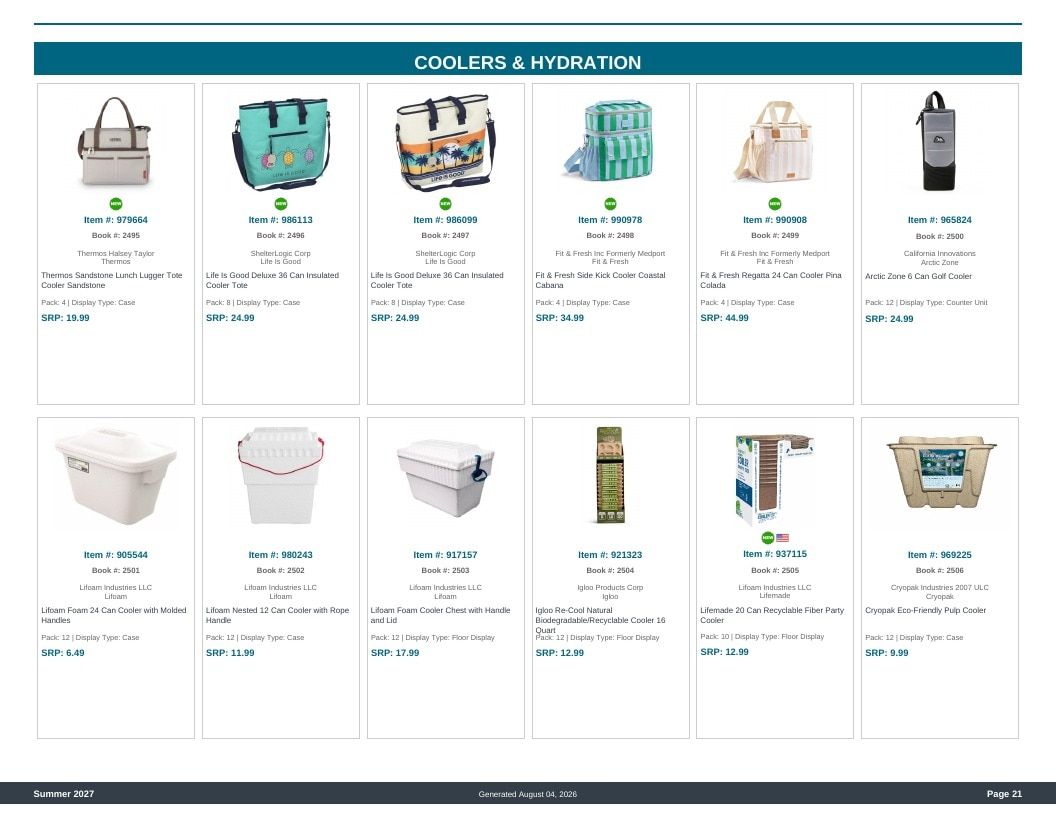 Imperial Distributors Spring Summer Show Catalog Weekly Ad August 1, 2026 - December 31, 2027