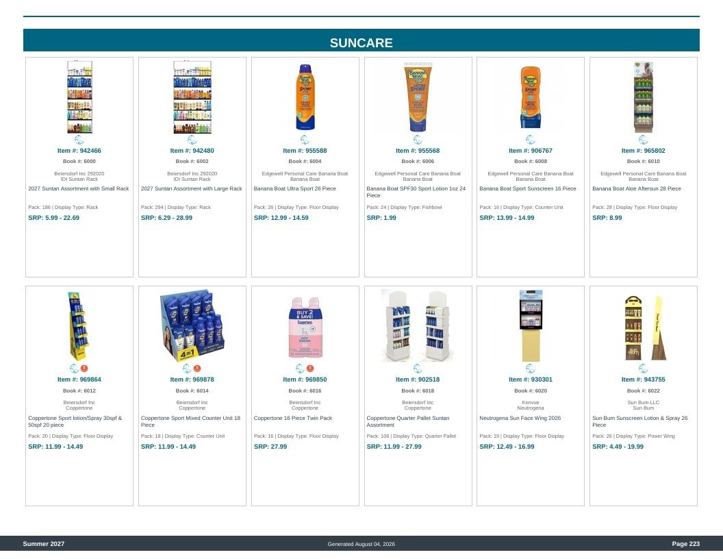Imperial Distributors Spring Summer Show Catalog Weekly Ad August 1, 2026 - December 31, 2027