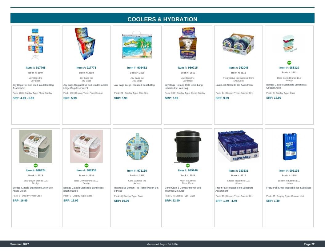 Imperial Distributors Spring Summer Show Catalog Weekly Ad August 1, 2026 - December 31, 2027