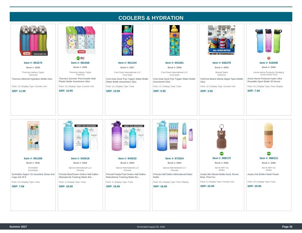 Imperial Distributors Spring Summer Show Catalog Weekly Ad August 1, 2026 - December 31, 2027