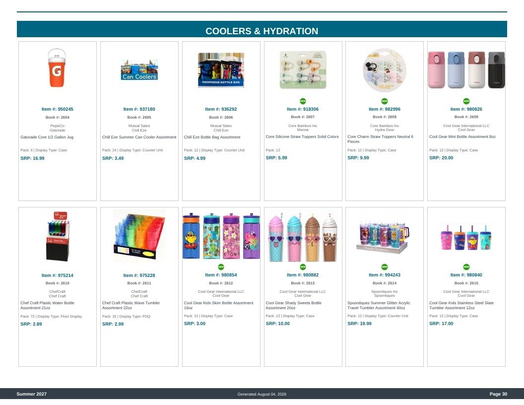 Imperial Distributors Spring Summer Show Catalog Weekly Ad August 1, 2026 - December 31, 2027