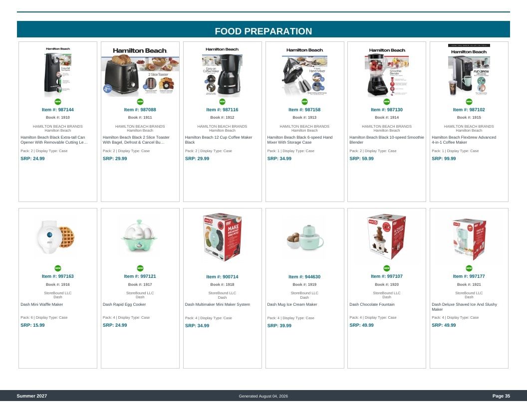 Imperial Distributors Spring Summer Show Catalog Weekly Ad August 1, 2026 - December 31, 2027