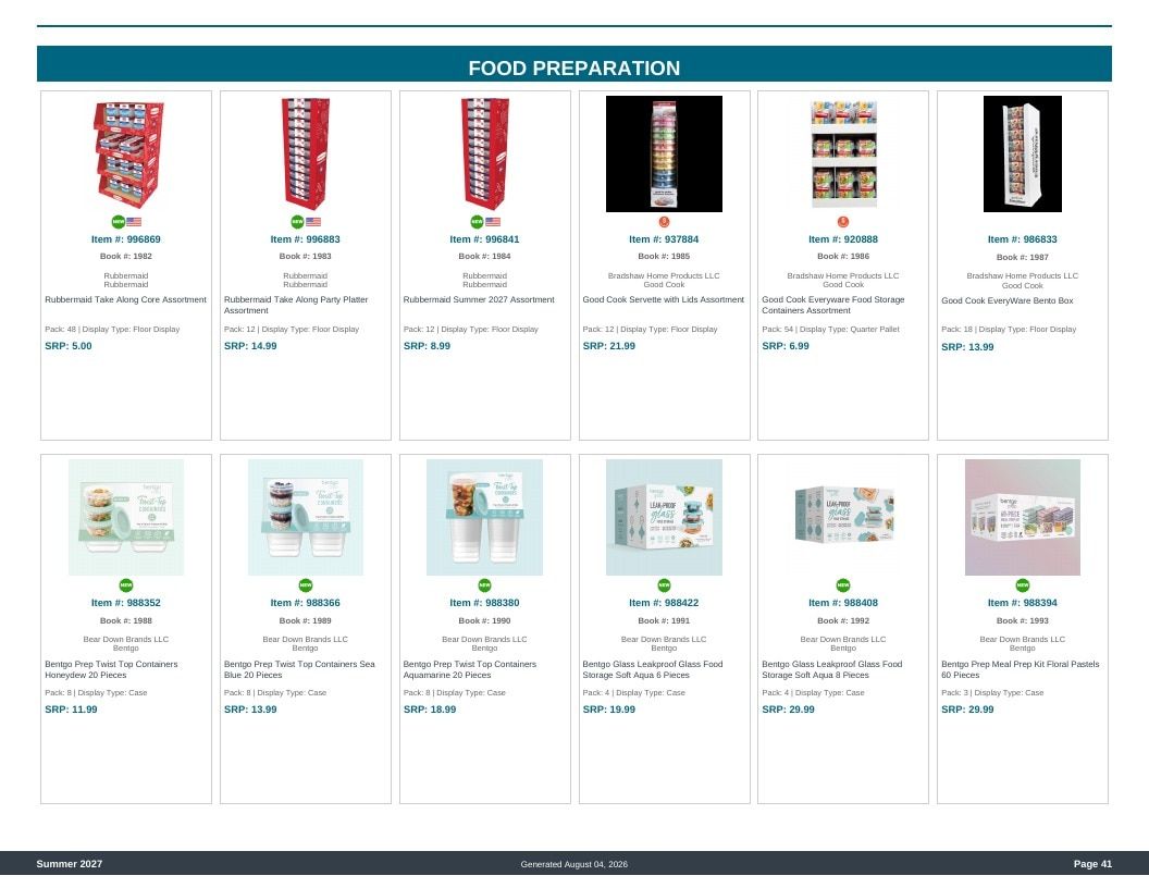 Imperial Distributors Spring Summer Show Catalog Weekly Ad August 1, 2026 - December 31, 2027