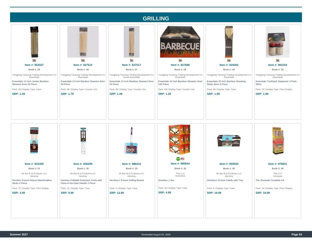 Imperial Distributors Spring Summer Show Catalog Weekly Ad August 1, 2026 - December 31, 2027