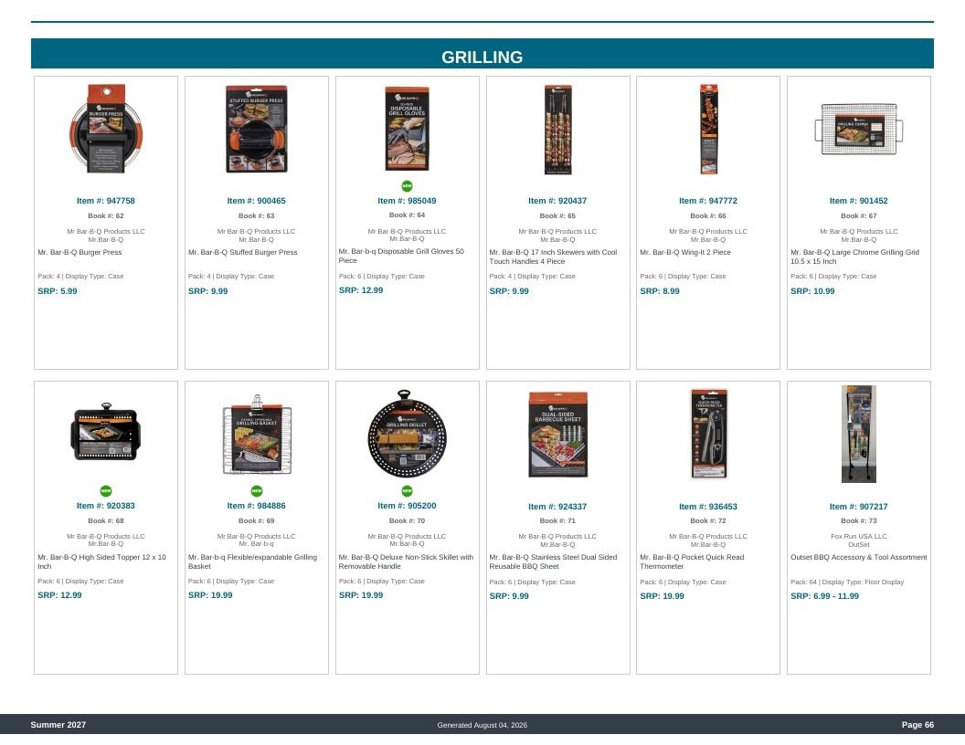 Imperial Distributors Spring Summer Show Catalog Weekly Ad August 1, 2026 - December 31, 2027