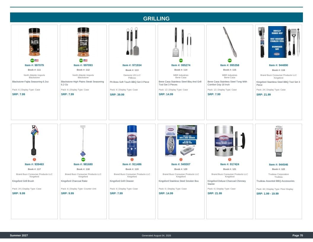 Imperial Distributors Spring Summer Show Catalog Weekly Ad August 1, 2026 - December 31, 2027