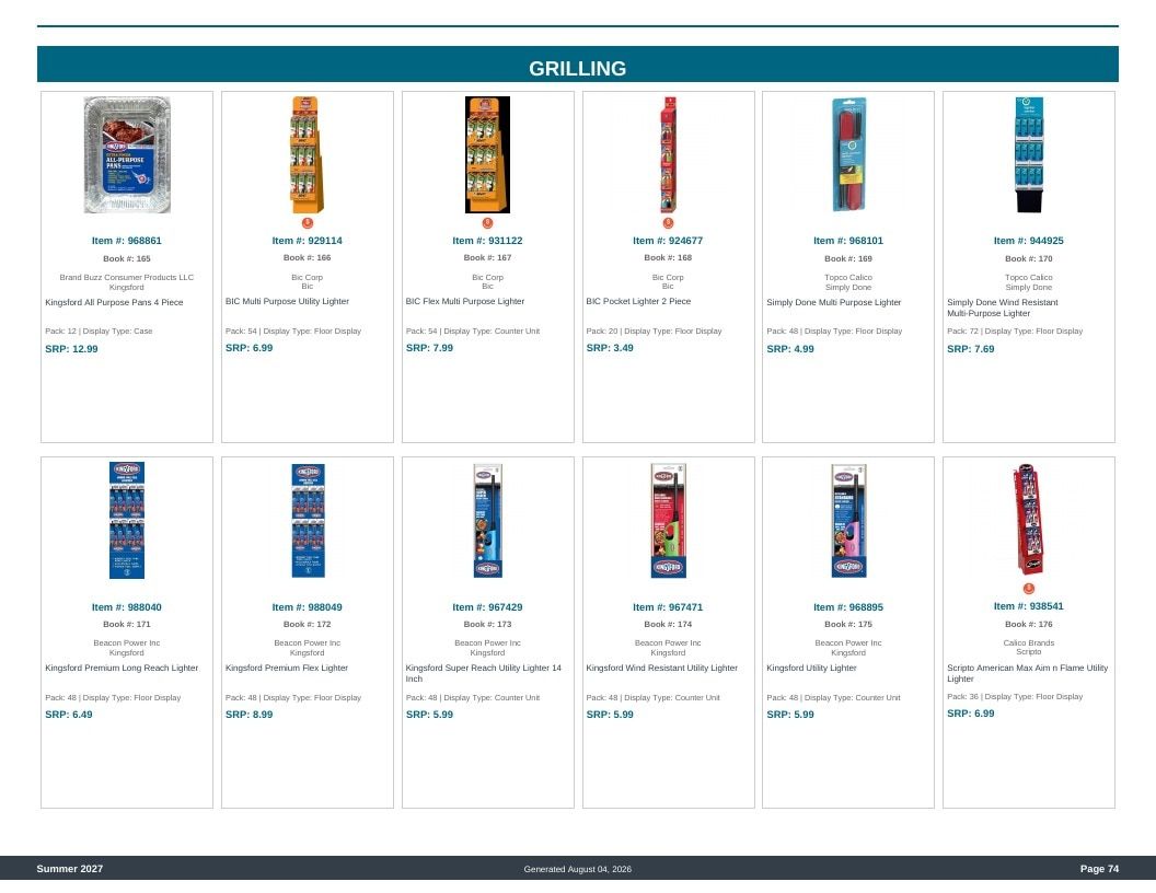 Imperial Distributors Spring Summer Show Catalog Weekly Ad August 1, 2026 - December 31, 2027