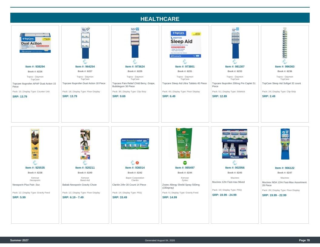 Imperial Distributors Spring Summer Show Catalog Weekly Ad August 1, 2026 - December 31, 2027