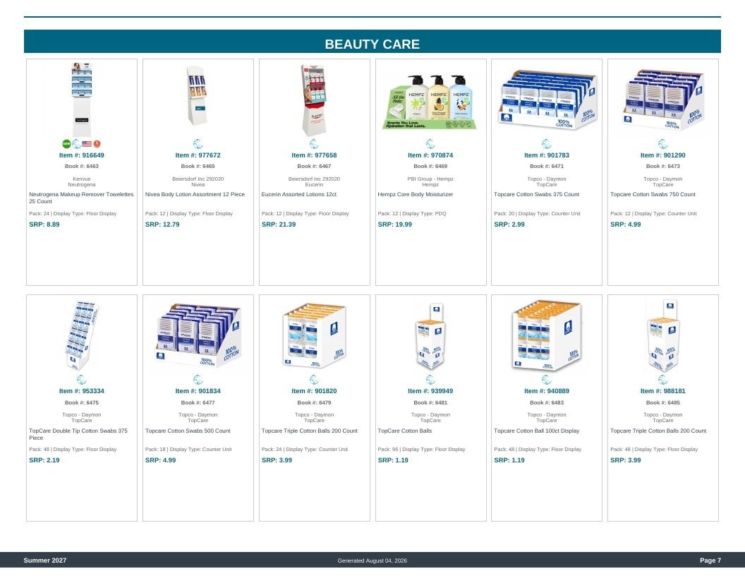 Imperial Distributors Spring Summer Show Catalog Weekly Ad August 1, 2026 - December 31, 2027