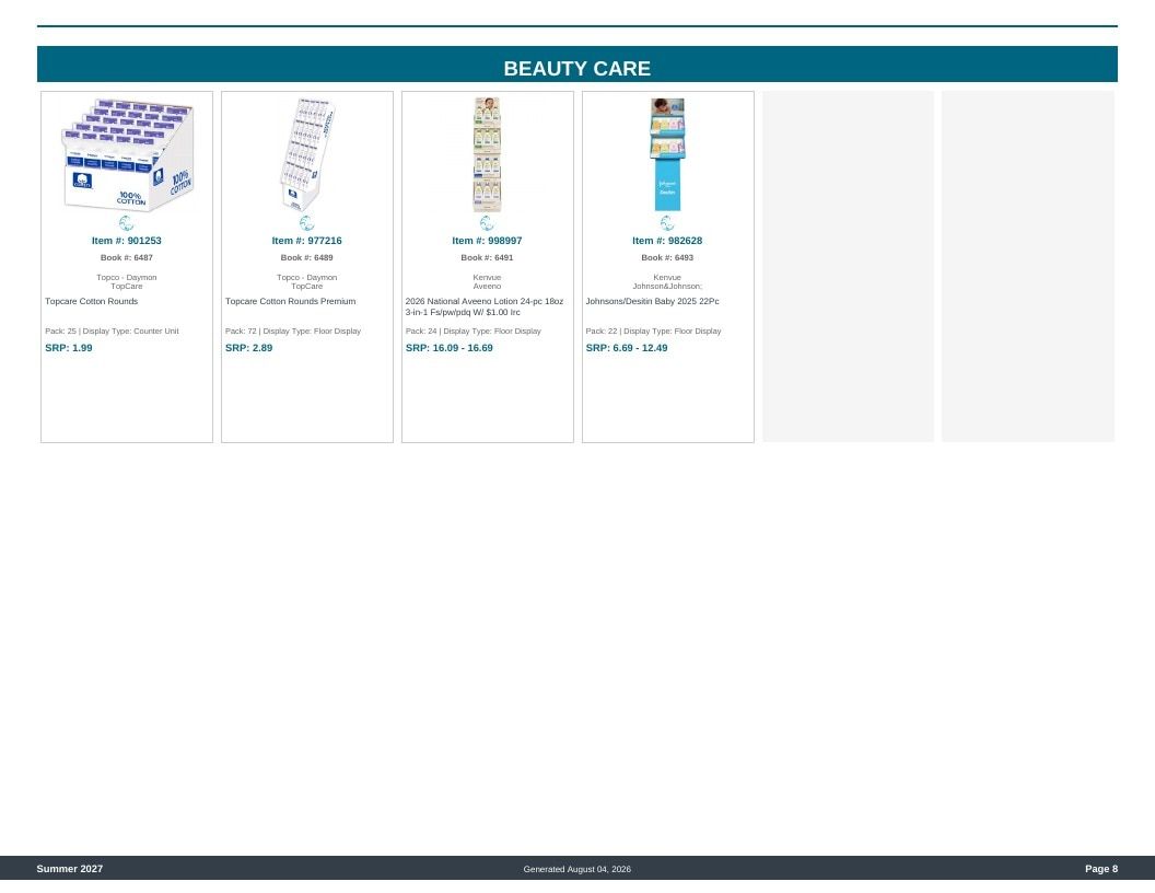 Imperial Distributors Spring Summer Show Catalog Weekly Ad August 1, 2026 - December 31, 2027