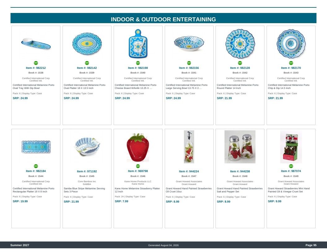 Imperial Distributors Spring Summer Show Catalog Weekly Ad August 1, 2026 - December 31, 2027
