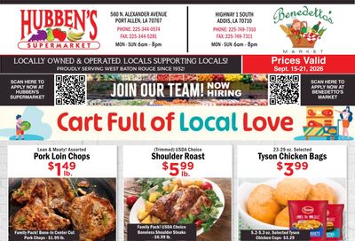 Hubben's Supermarket Weekly Ad September 15 - 21, 2026