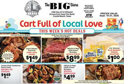 The Big Store Weekly Ad September 15 - 21, 2026