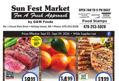 Sun Fest Market (Holiday Island, AR) Weekly Ad September 23 - October 6, 2026