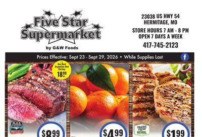 GW 5 Star Super Market Weekly Ad September 23 - October 6, 2026