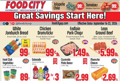 Food City El Paso Weekly Ad September 16 - 22, 2026