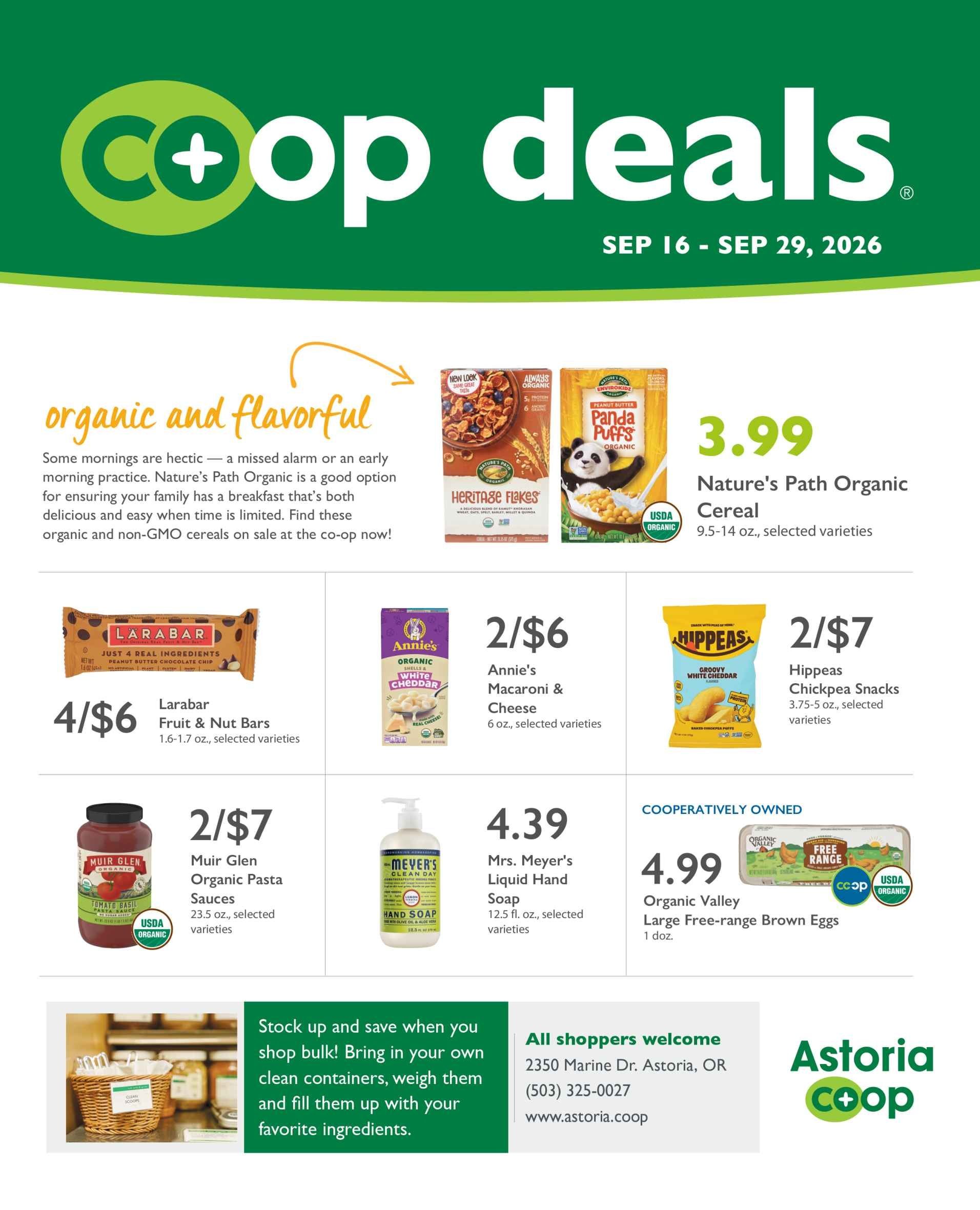 Astoria Co-op Co-op Deals Weekly Ad September 16 - 29, 2026