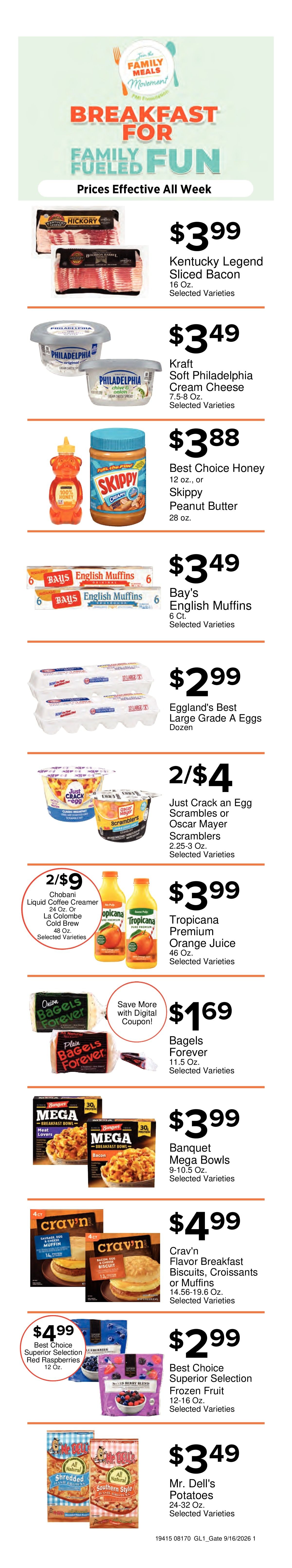 Big G Foods Great Deals This Week! Weekly Ad September 16 - 22, 2026