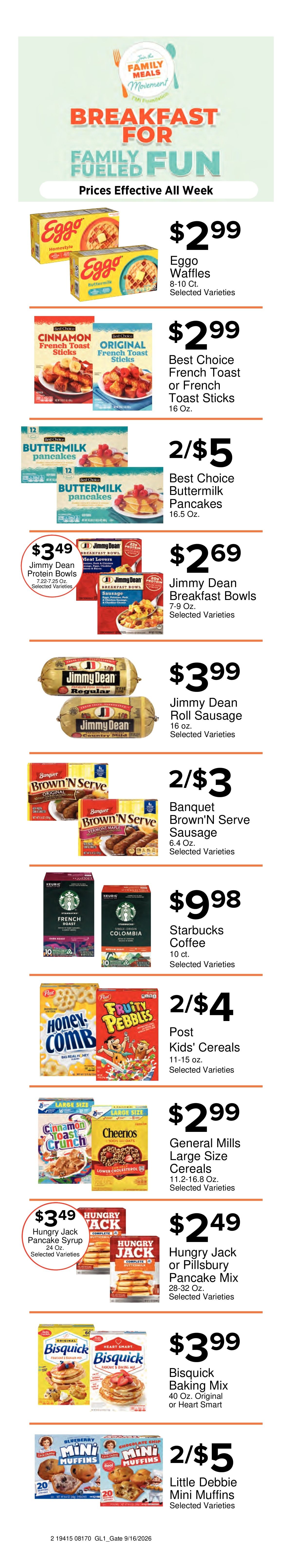 Big G Foods Great Deals This Week! Weekly Ad September 16 - 22, 2026