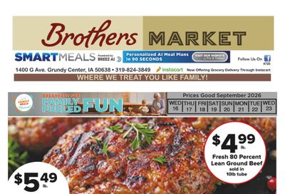 Brothers Market (Grundy Center, IA) Weekly Ad September 16 - 23, 2026