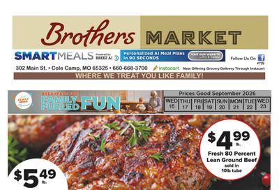 Brothers Market (Cole Camp, MO) Weekly Ad September 16 - 23, 2026