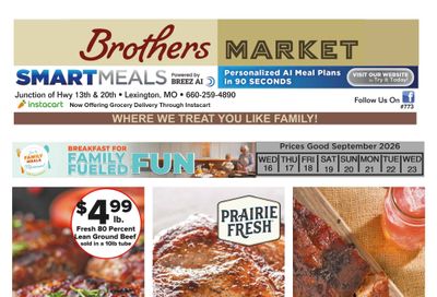Brothers Market (Lexington, MO) Weekly Ad September 16 - 23, 2026