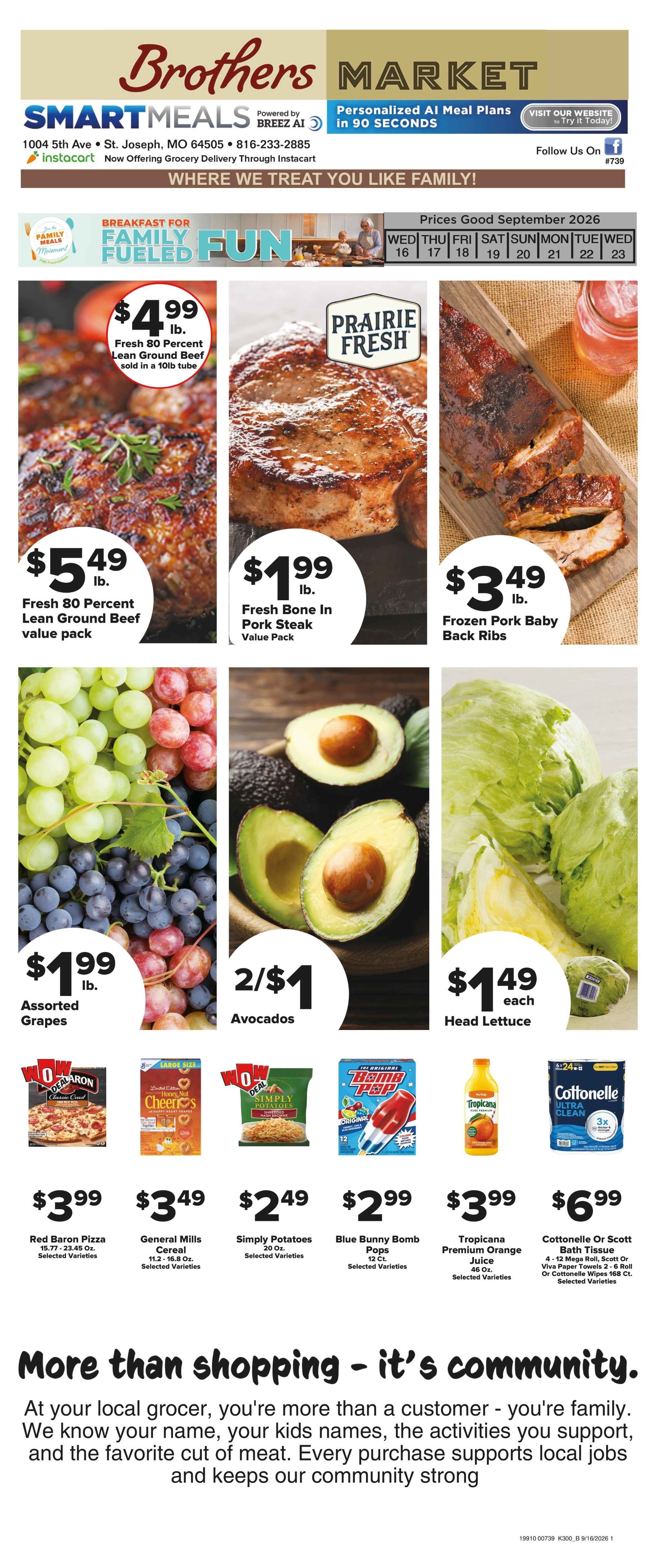 Brothers Market (St. Joseph, MO) Weekly Ad September 16 - 23, 2026