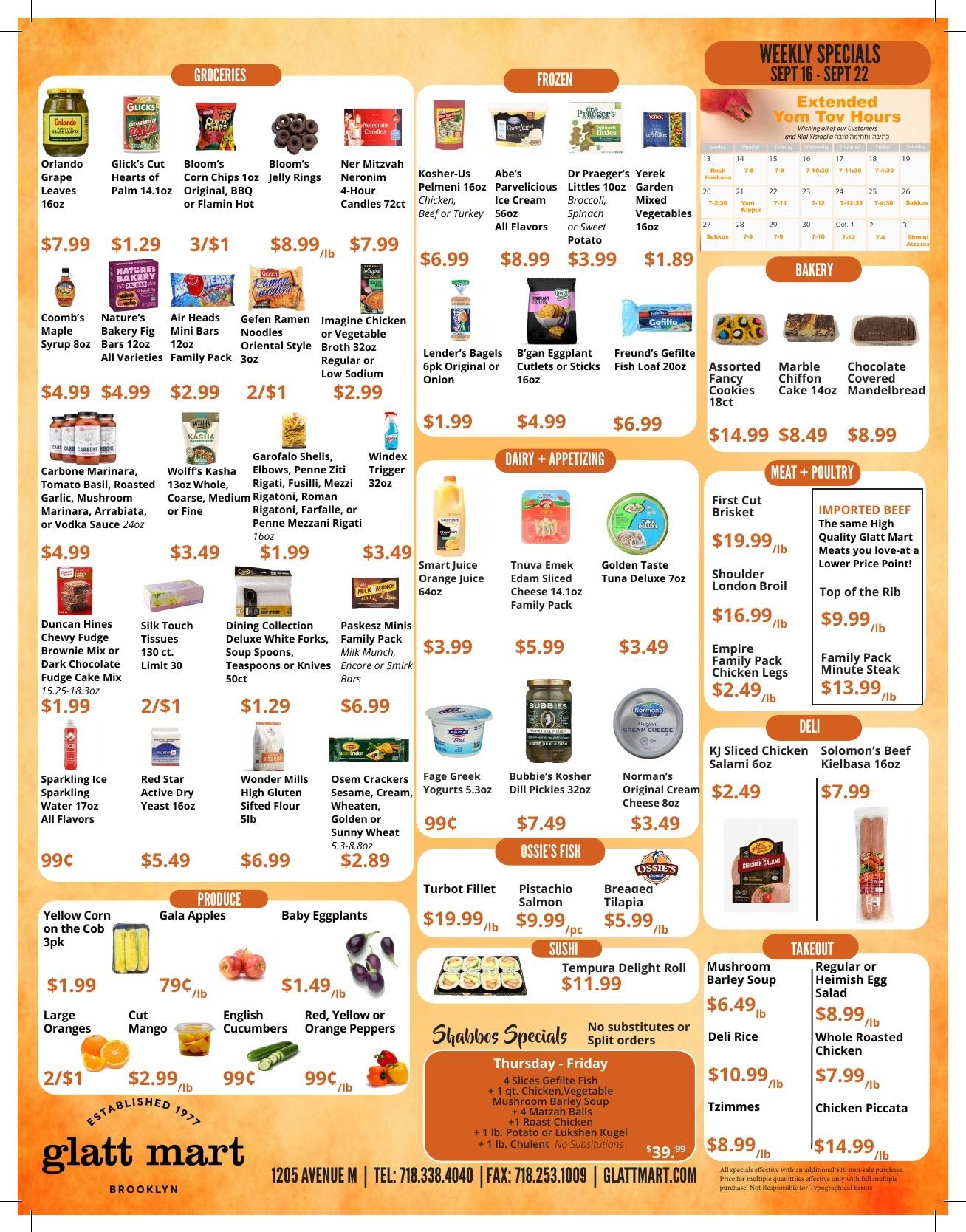 Glatt Mart Weekly Ad September 16 - 22, 2026