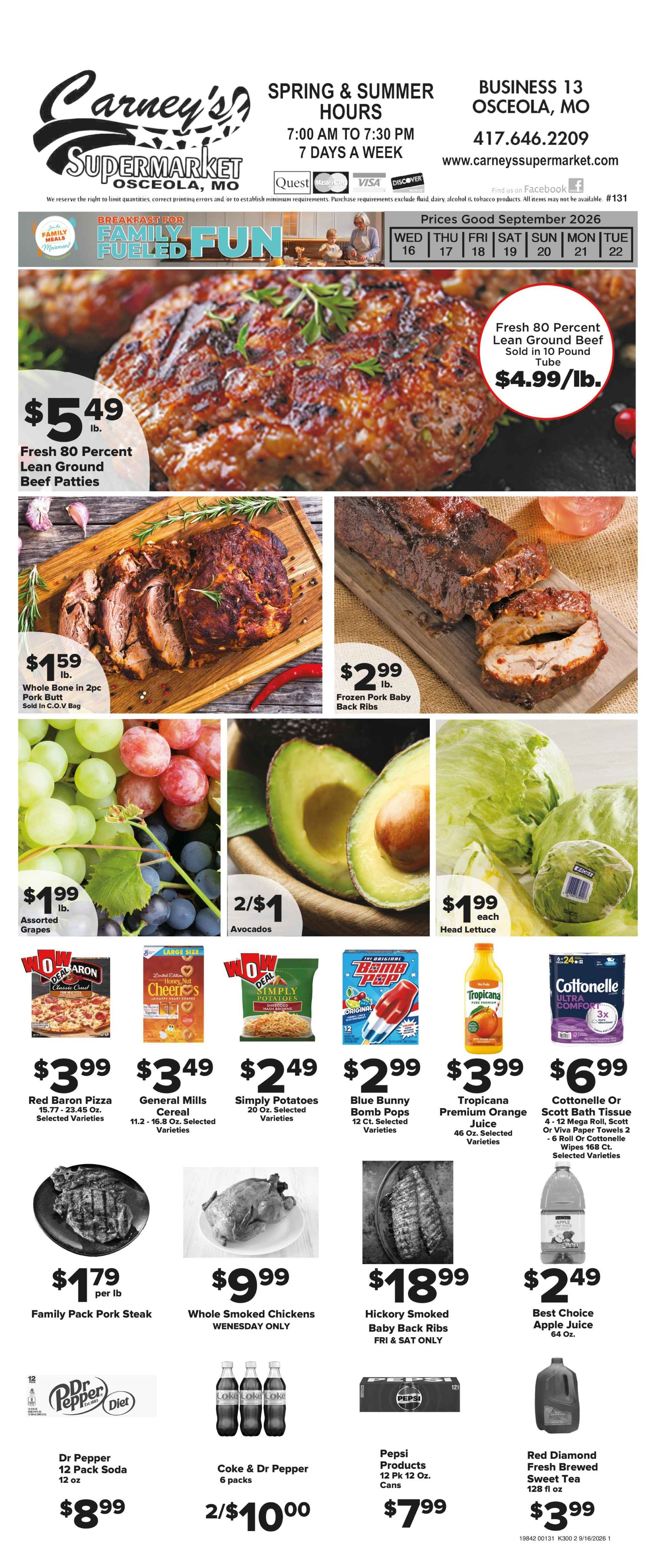 Carney's Supermarket Weekly Ad September 16 - 22, 2026