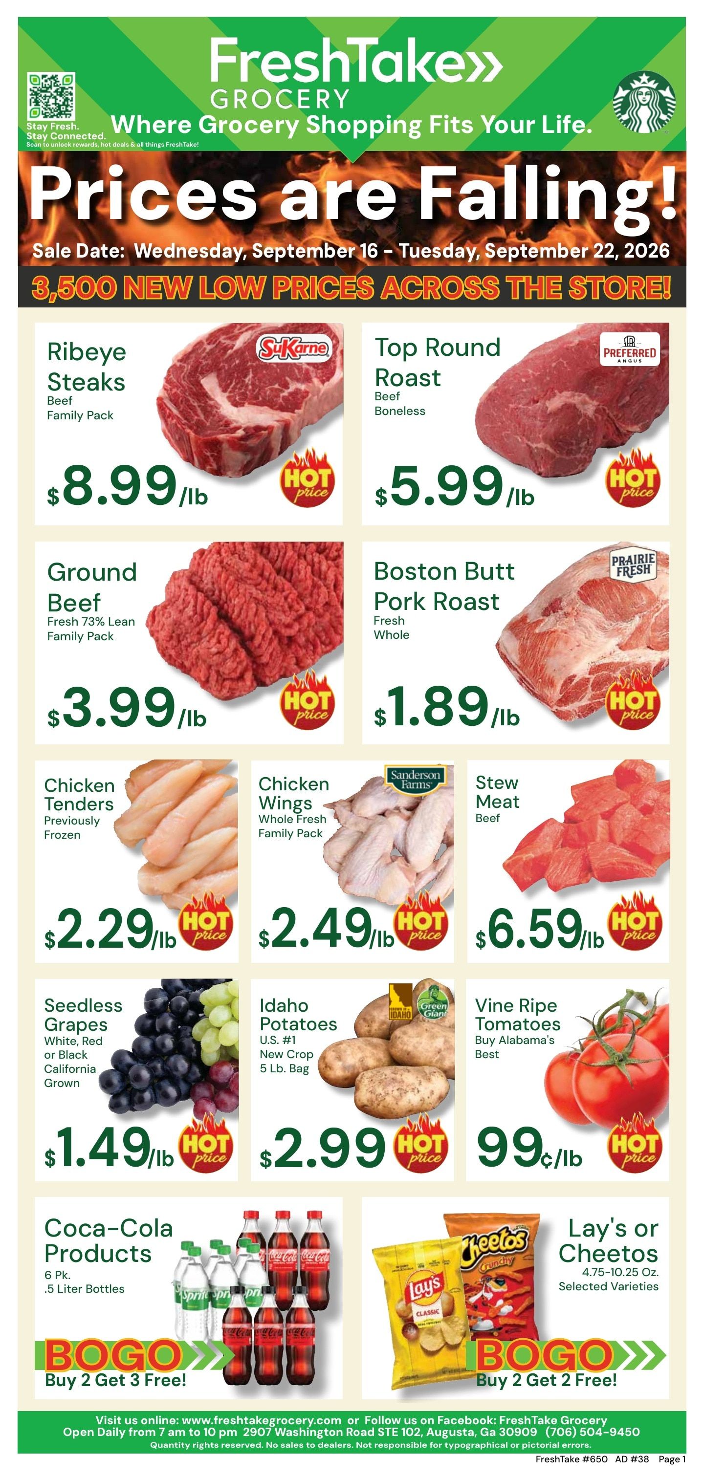 FreshTake Grocery Weekly Ad September 16 - 22, 2026