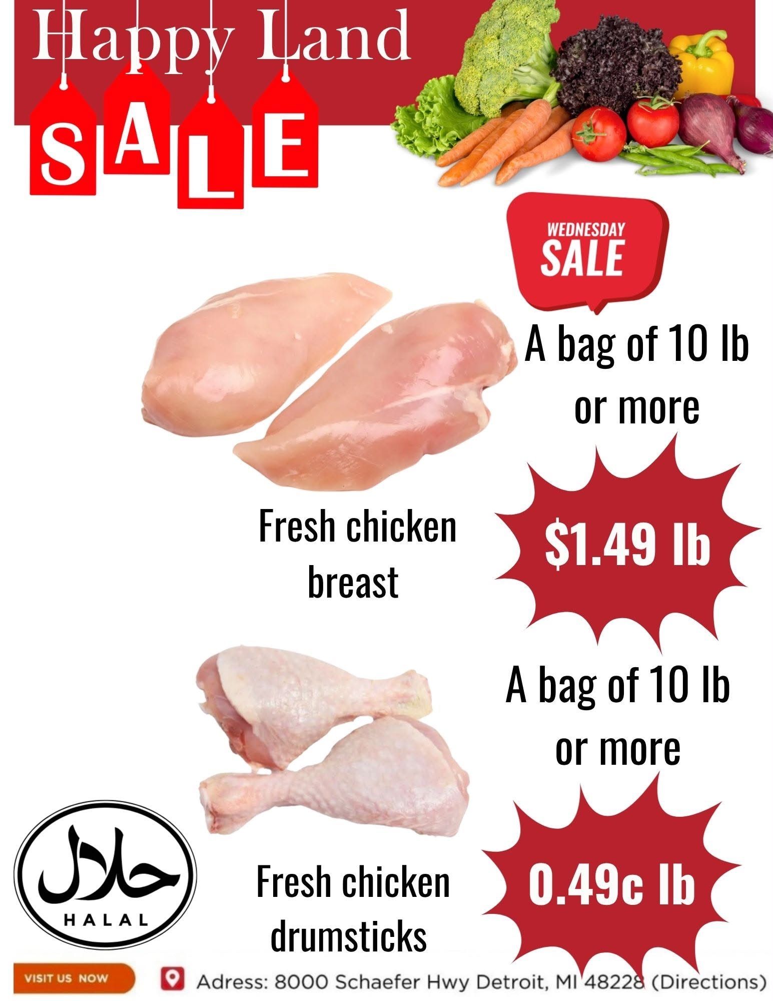 Happy Land Market (8000 Schaefer Highway, Detroit, MI) Weekly Ad September 16 - 16, 2026