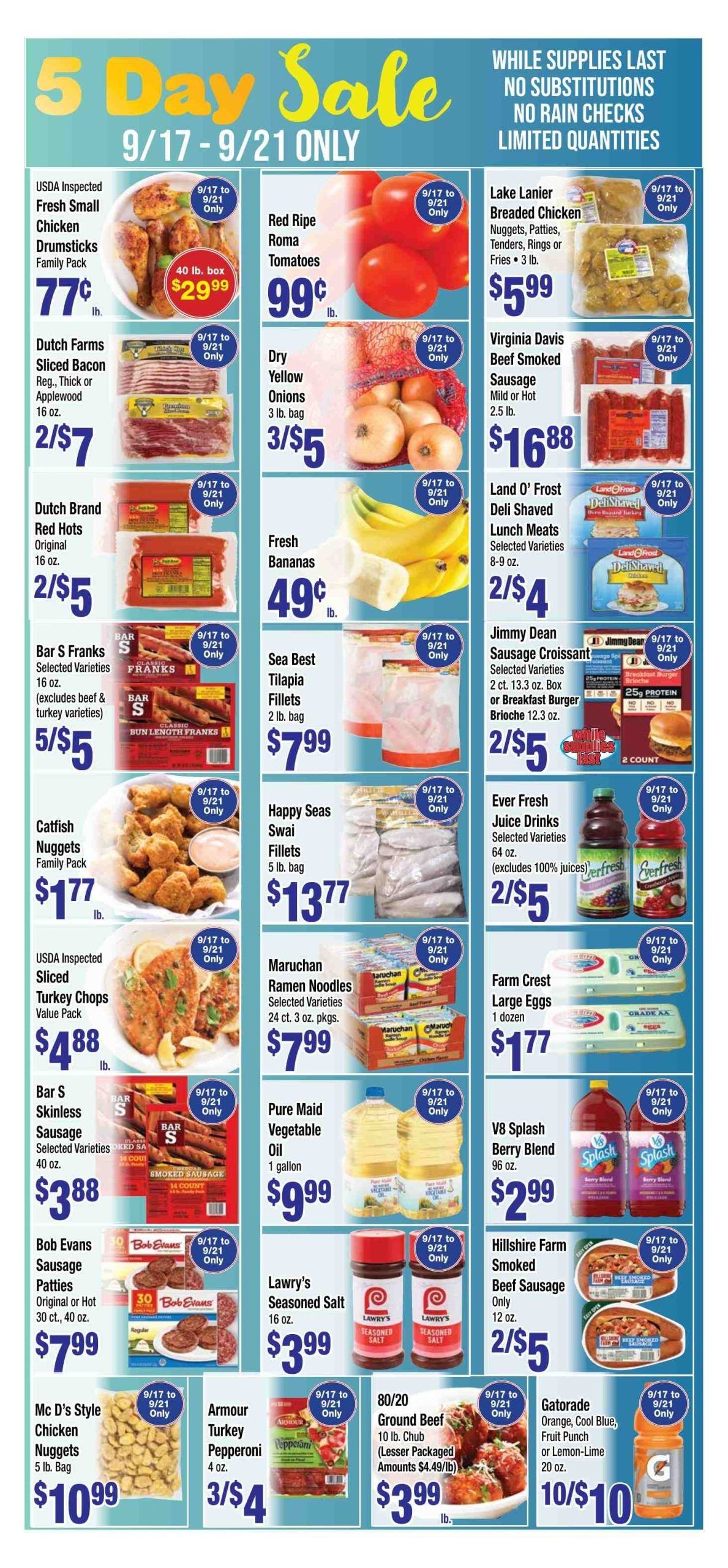 Oak Ridge Marketplace Weekly Ad September 17 - 21, 2026