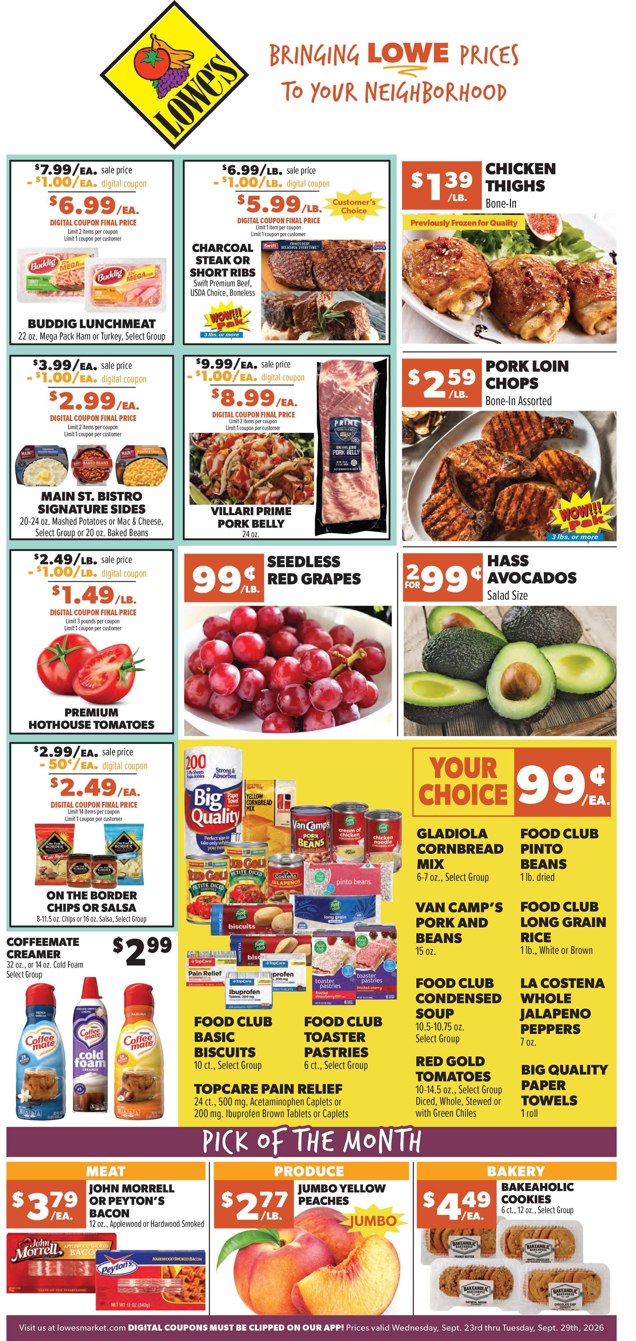 Lowe's Market Weekly Ad September 23 - 29, 2026