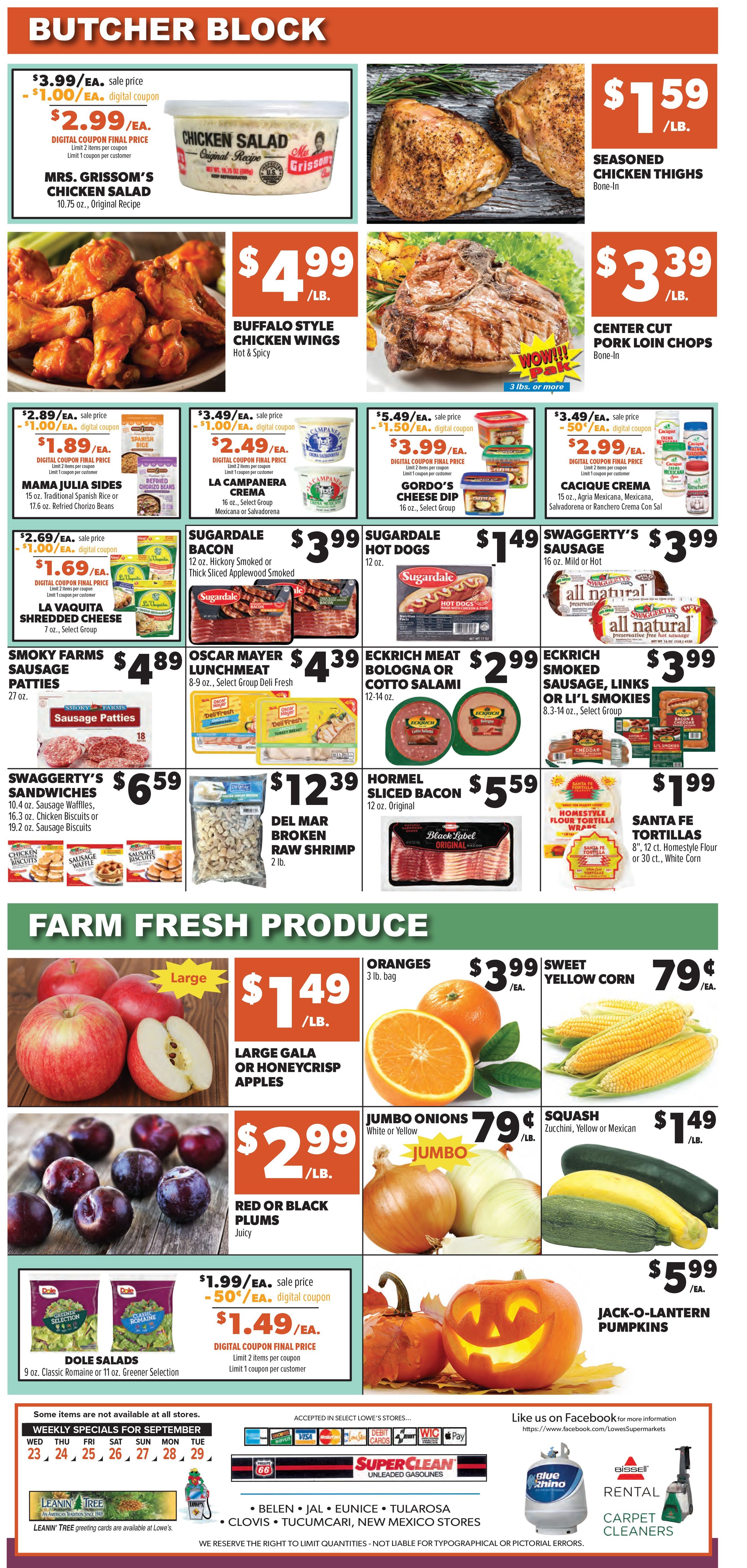 Lowe's Market Weekly Ad September 23 - 29, 2026