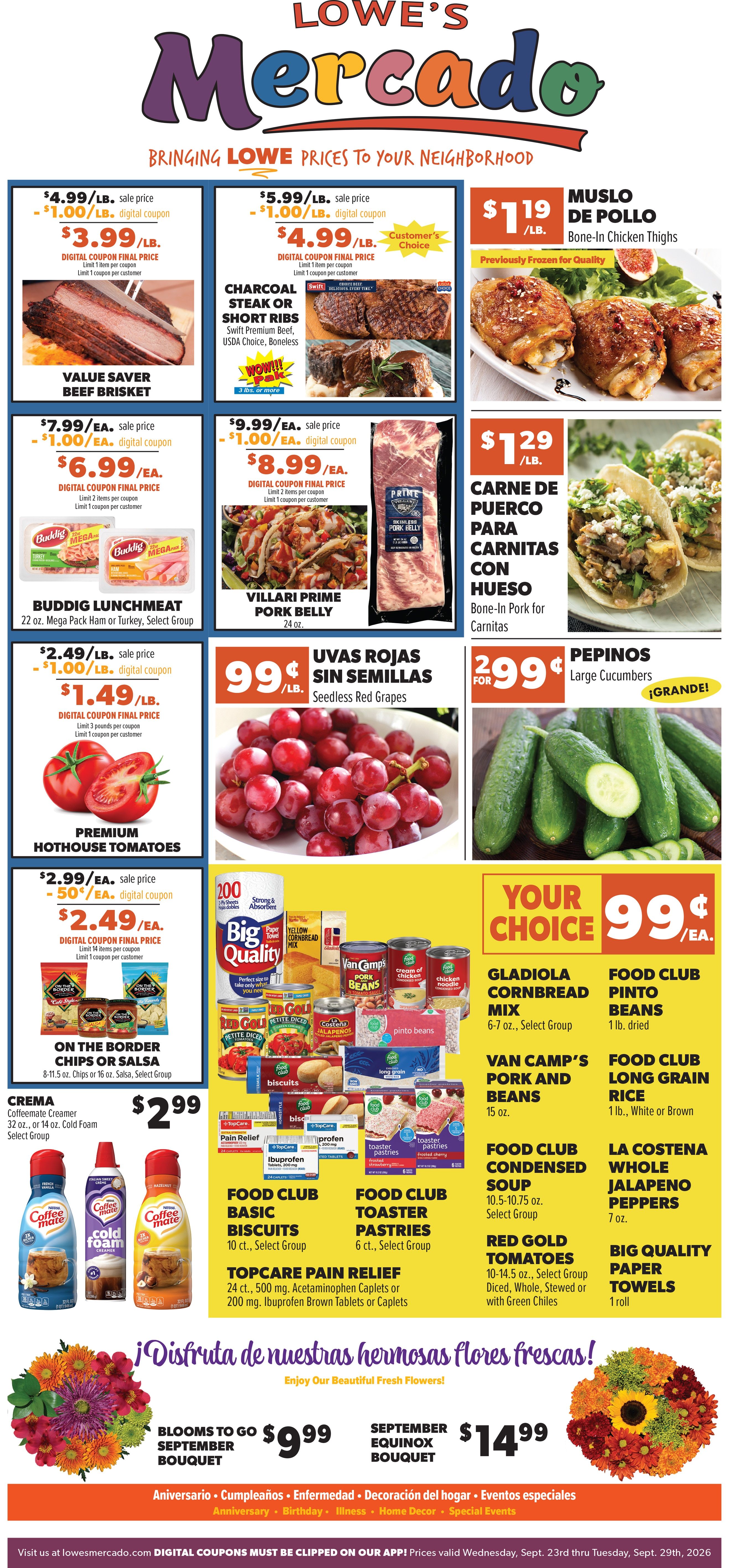 Lowe's Mercado (Anthony, TX) Weekly Ad September 23 - 29, 2026