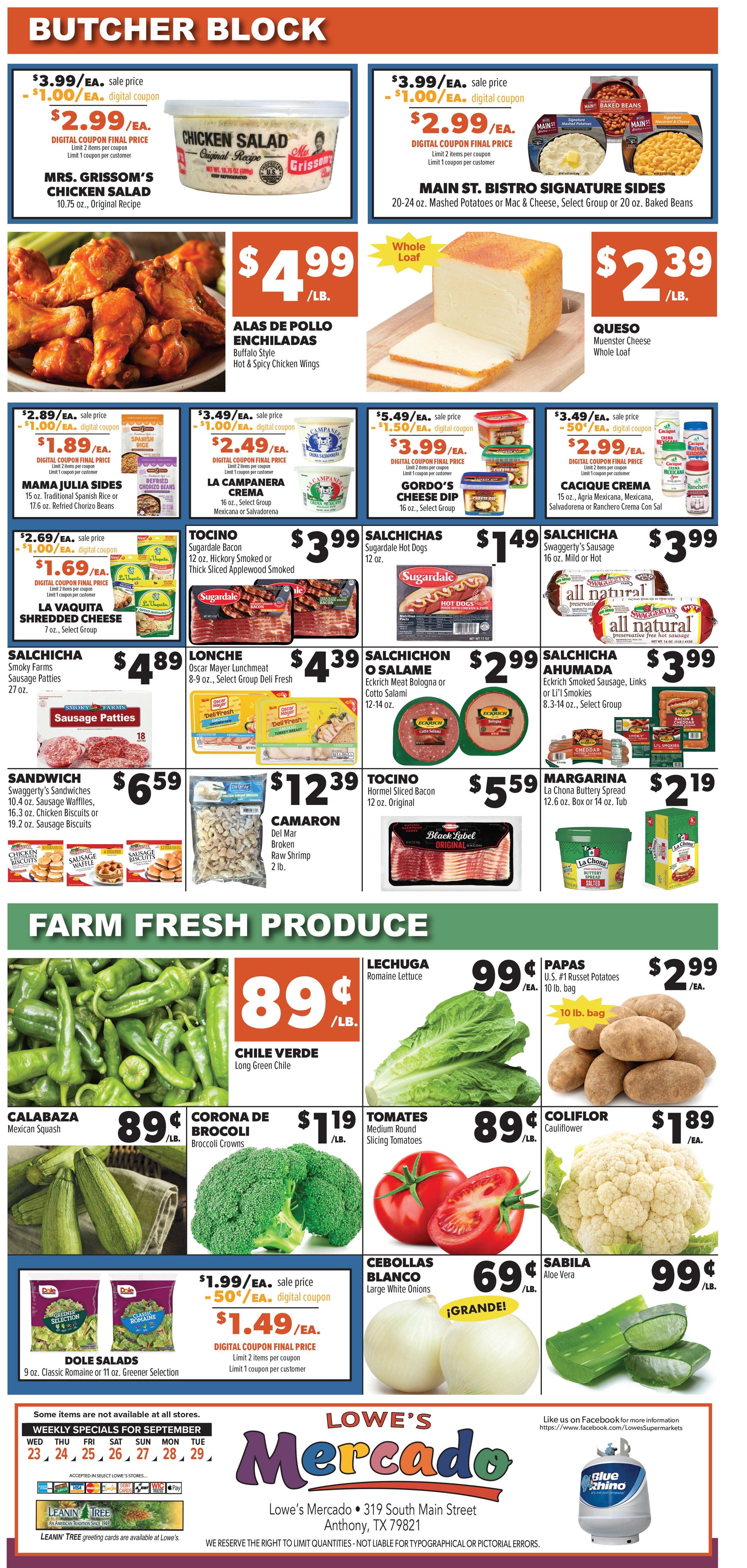 Lowe's Mercado (Anthony, TX) Weekly Ad September 23 - 29, 2026