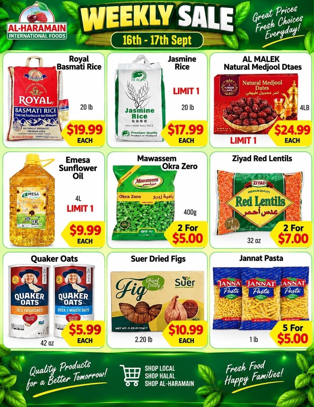 Al-Haramain International (33250 West 12 Mile Road, Farmington Hills, MI) Weekly Ad September 16 - 17, 2026