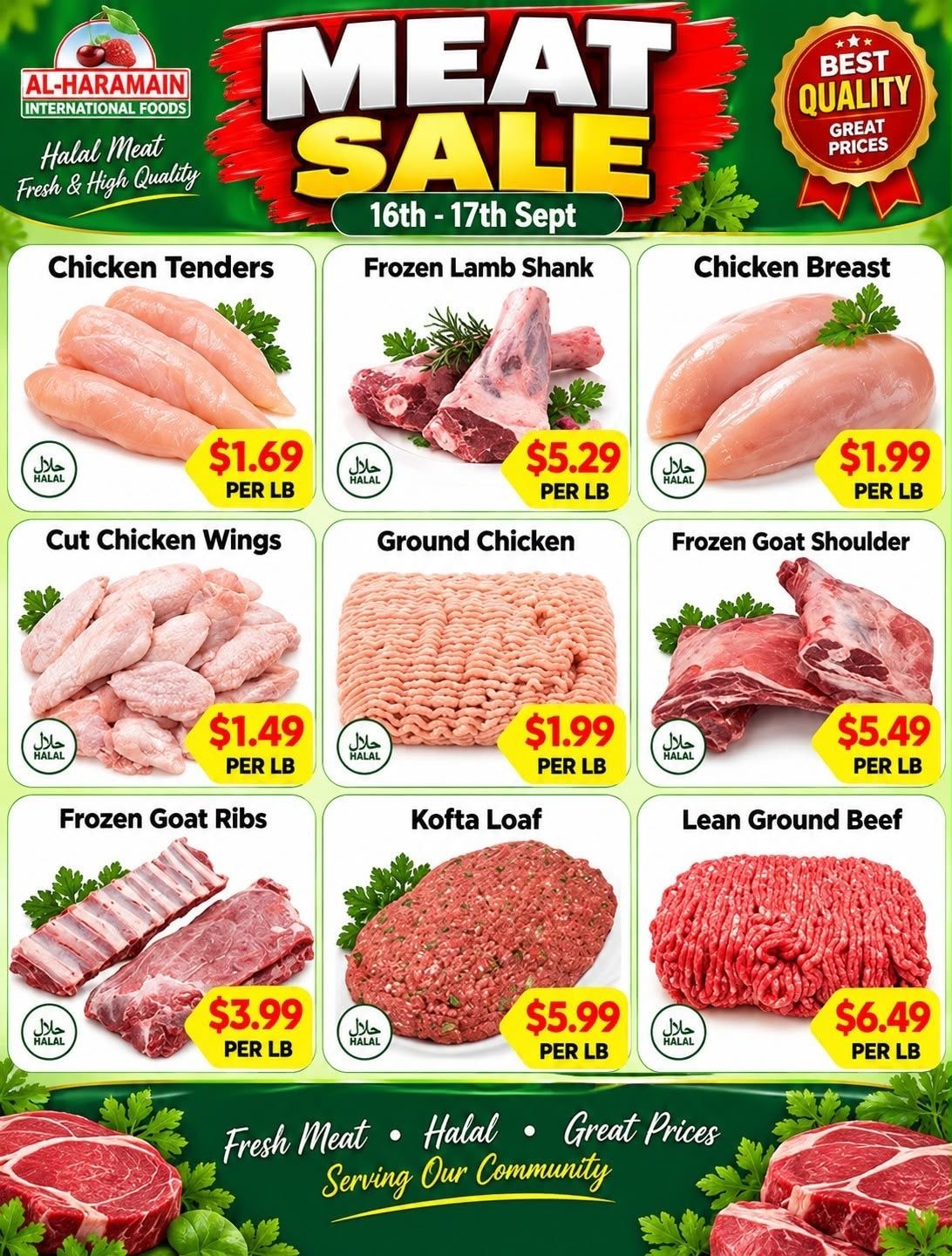 Al-Haramain International (33250 West 12 Mile Road, Farmington Hills, MI) Weekly Ad September 16 - 17, 2026